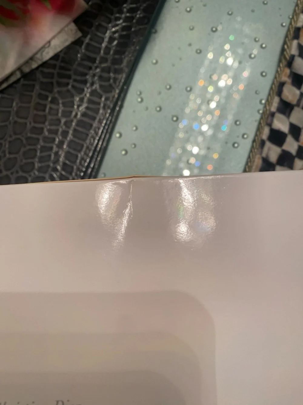 Dior Gold Glitter Zip Pouch new never used in box